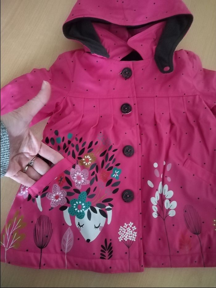 Manteau imperméable Catimini bébé fille 18 mois - photo numéro 5