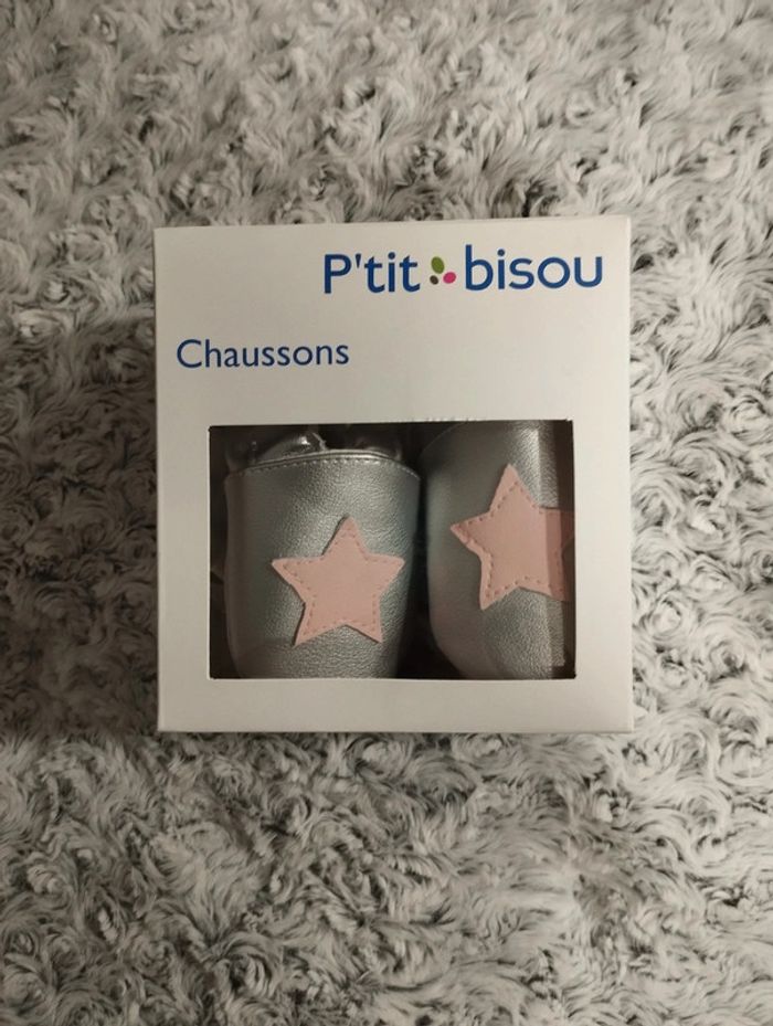 Chaussons en cuir p'tit bisou ⭐
