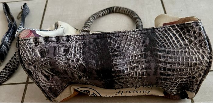 Sac à main vintage imprimé papillon & détails serpent - Style original - photo numéro 5