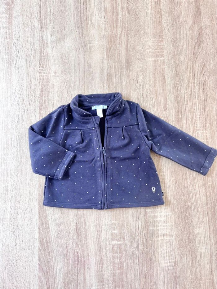 Gilet zippé bébé fille
