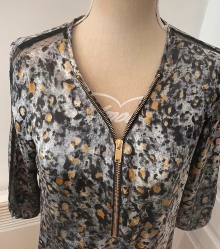 One step Robe fluide imprimer léopard femme Taille 38 - photo numéro 5