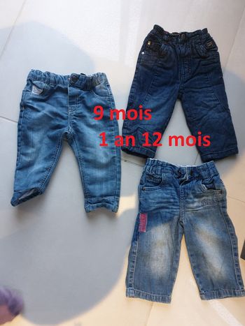 3 pantalons 9 mois 1 an 12 mois