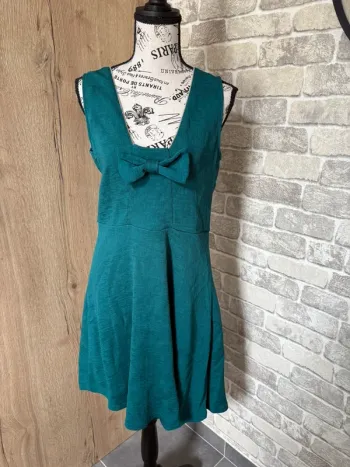 Robe rétro pin up bleu canard taille 36