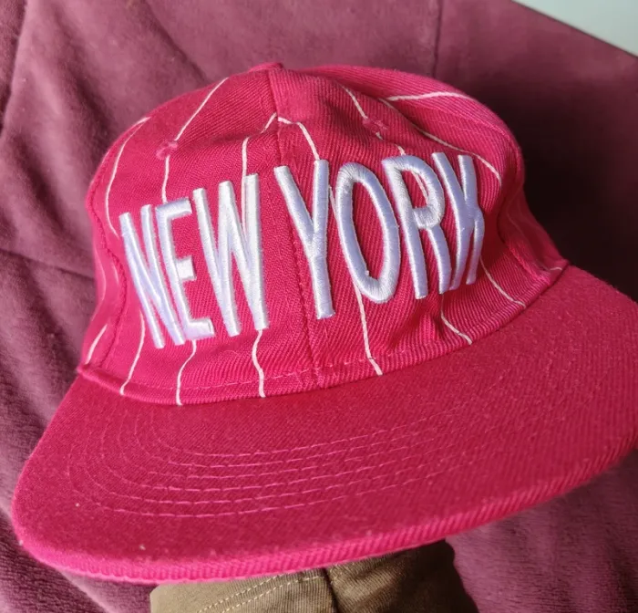 Casquette rose fushia "New York" à rayures réglable TU - photo numéro 3