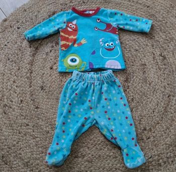 Pyjama velours deux pièces Monstres & Cie