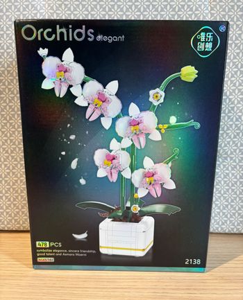 Jeu de Construction "Orchidée 3D" Fleur Décorative 478 Pièces