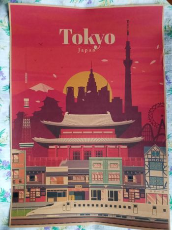 AFFICHE POSTER A3 JAPON TOKYO