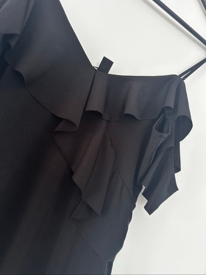 Body noir à volants JENNYFER – Taille S - photo numéro 3