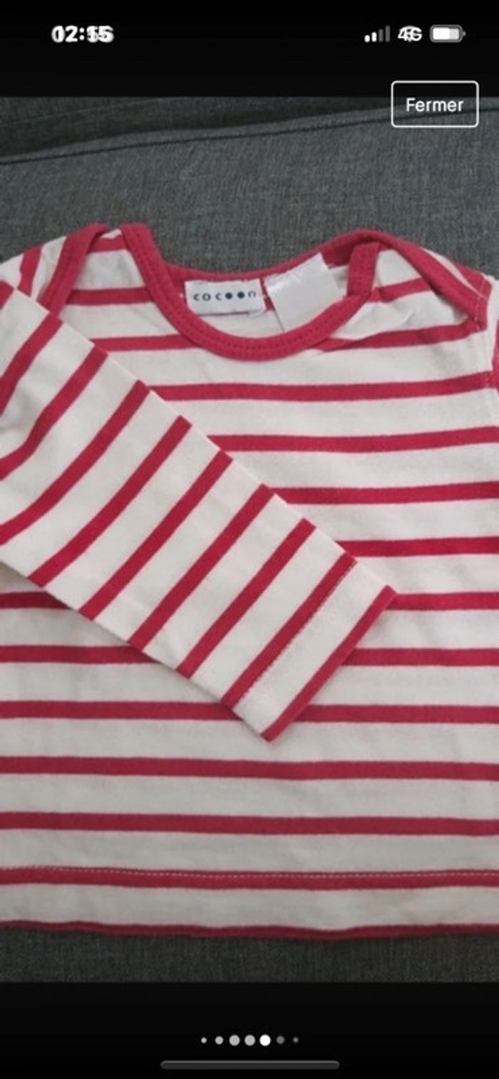 Lot de 5 tee shirt manches longues taille 6 mois - photo numéro 5