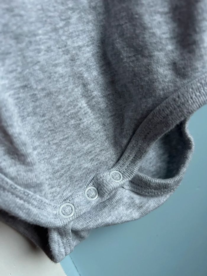 Body a manches longues, à col , gris , 6 mois, vertbaudet - photo numéro 3