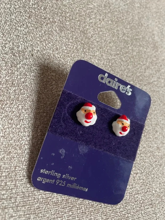 Boucles d’oreilles pere noel - photo numéro 2