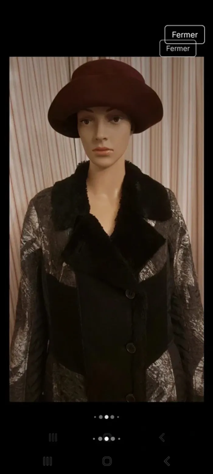 Manteau Bonita noir/gris parfait état taille 36 - photo numéro 11