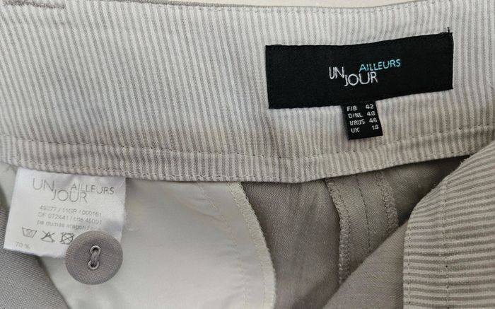 Pantalon 7/8 éme en lin Un jour ailleurs taille XL - photo numéro 3