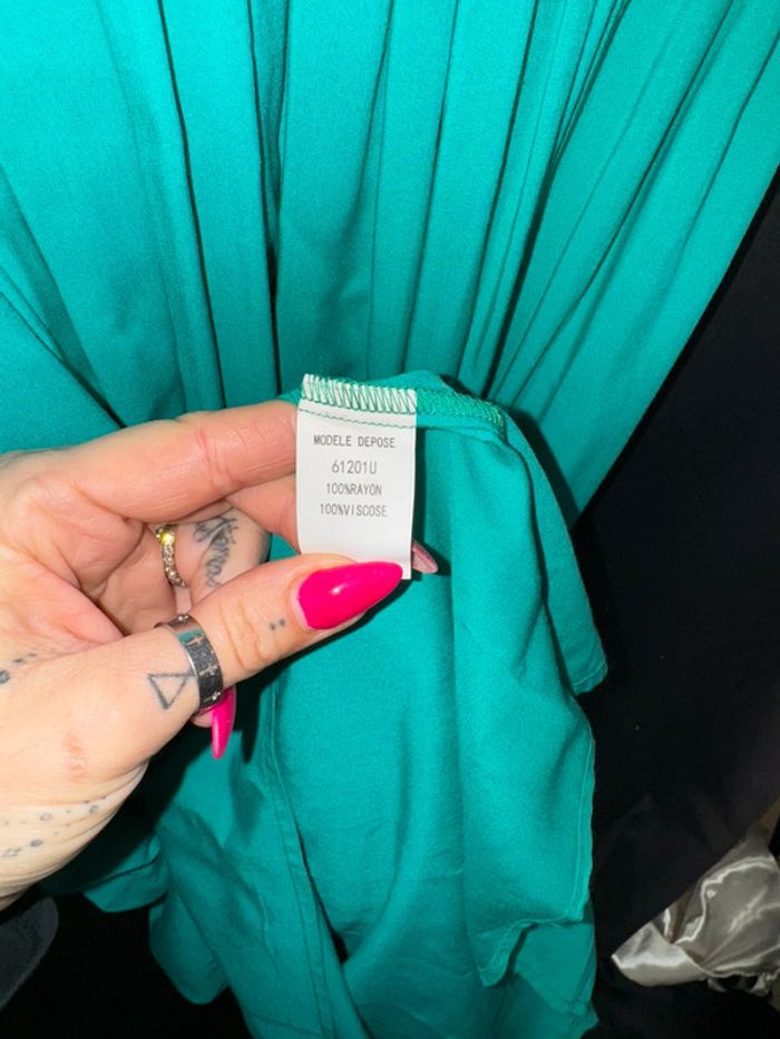 Belle jupe longue verte doublé taille 38 - photo numéro 5