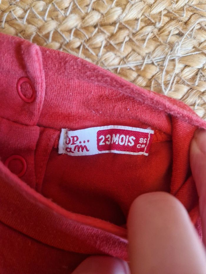 Haut a manche longue et col rouler orange my dear fille du pareil au même 23 mois 86cm - photo numéro 5