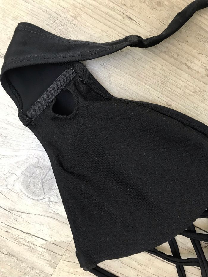 Maillot de bain 2 pièces bikini Taille M 38/40 Bikki beach imprimé tigre ocre noir taille haute - photo numéro 9