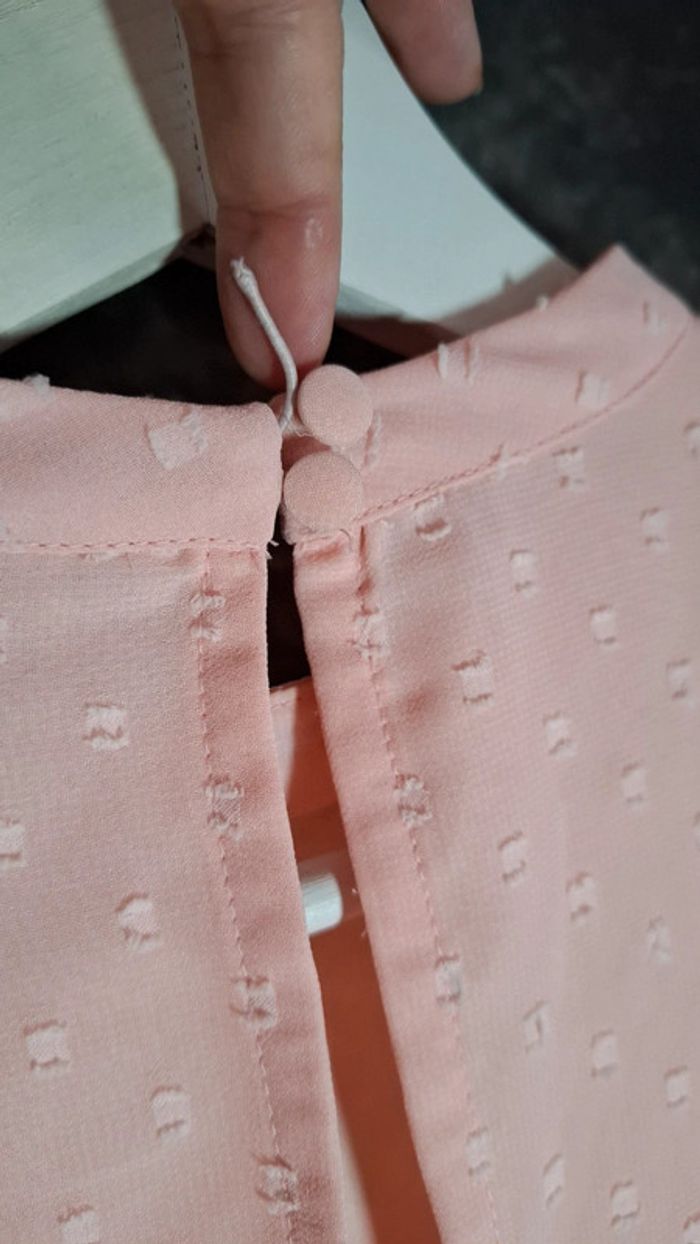 Robe rose broderie fleurs dentelle - photo numéro 14