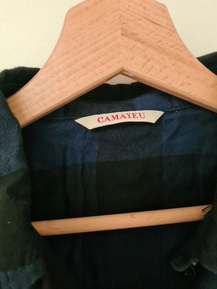 Blouse chemise bleu - marque Camaïeu - photo numéro 3