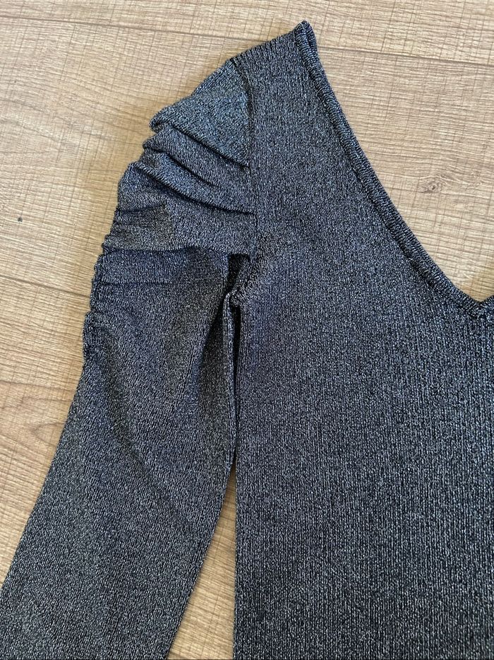 Pull argenté pailleté Morgan taille M comme neuf - photo numéro 9