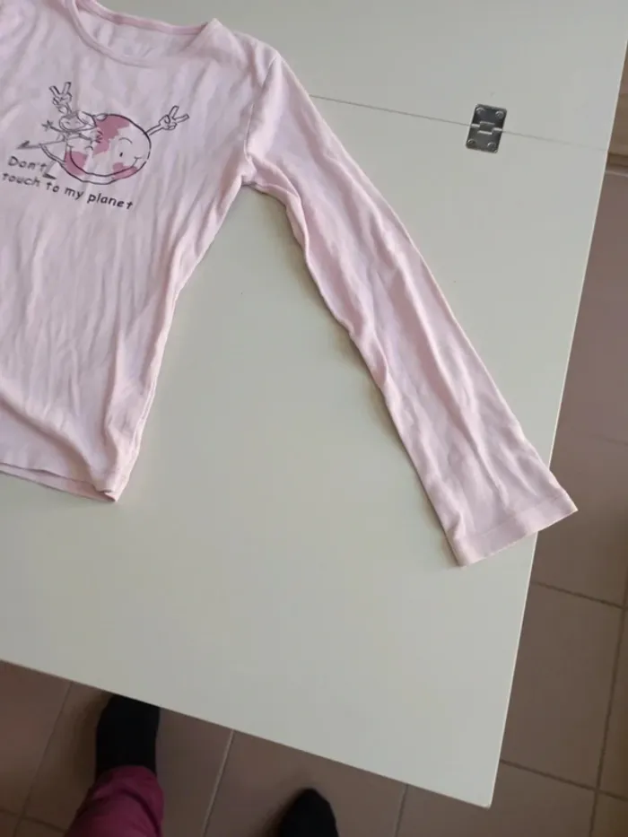 T-shirt manches longues don't touch to my planet 14 ans - photo numéro 3