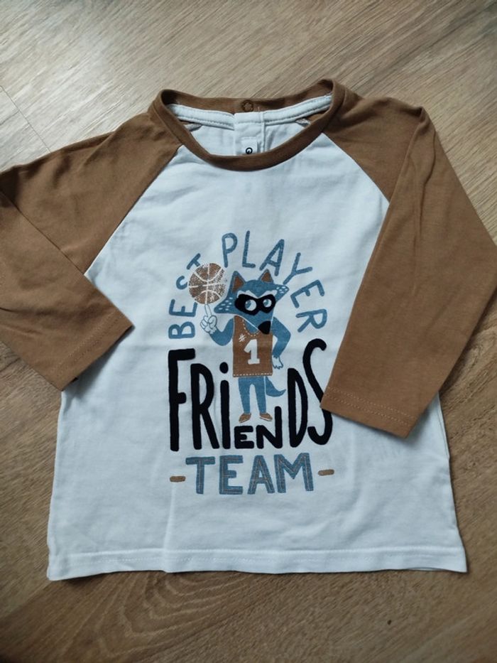 Tee-shirt à manches longues garçon 12 mois