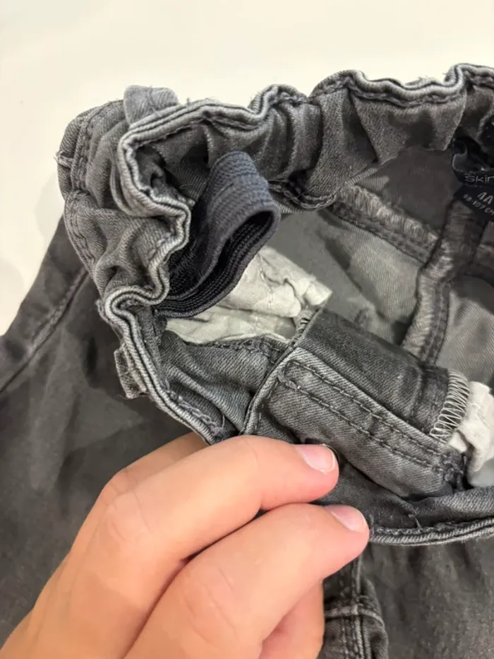 Jeans Skinny Fit noir/gris foncé 4 ans réglable Kiabi fille - photo numéro 3