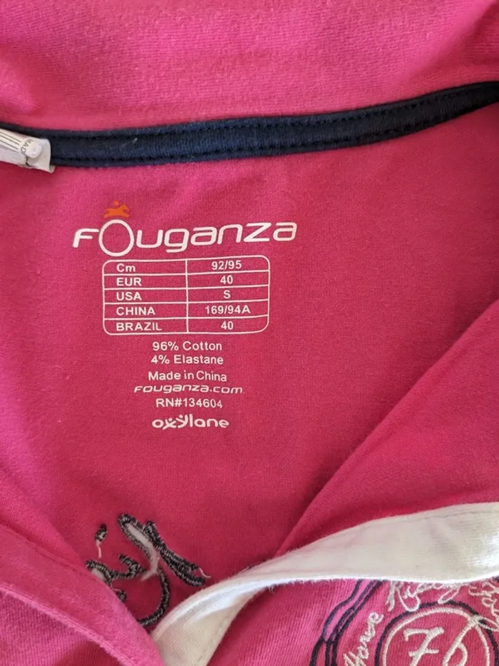 Polo Fouganza - Rose/noir/blanc - photo numéro 6