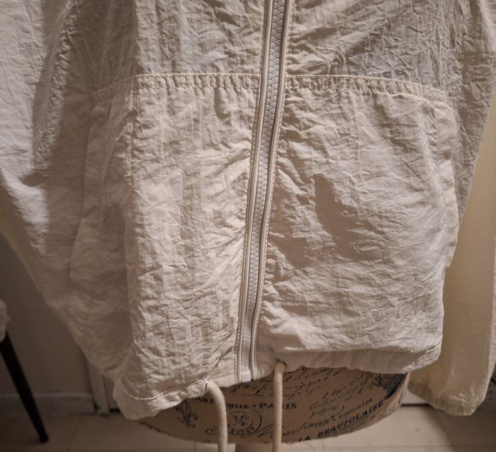 Blouson court à capuche zippé couleur crème - photo numéro 3