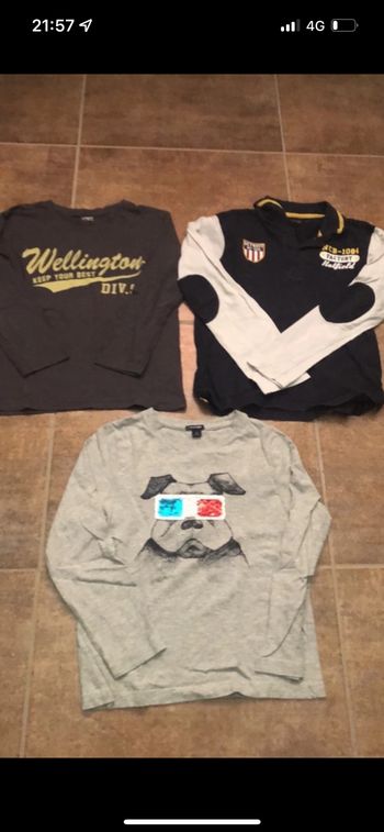 Lot 3 tee-shirts manches longues 6 ans