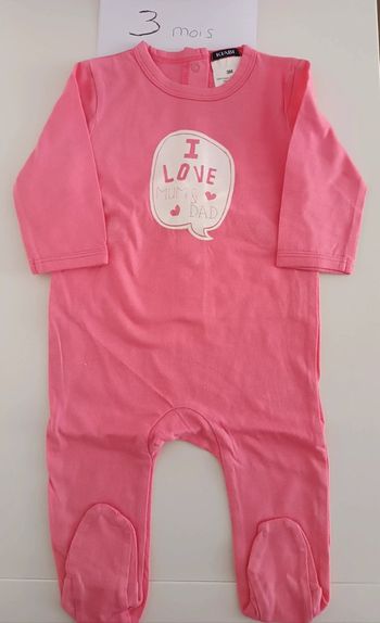 Pyjama I love mum & dad 3 mois