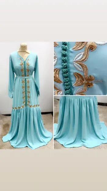 Très joli caftan brodé finement