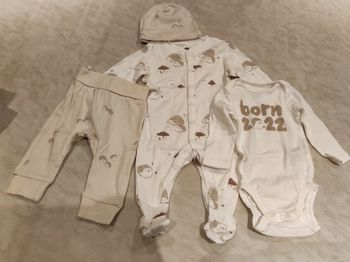 Lot 4 pièces bébé hérissons 2022 H&M 1-2M neuf