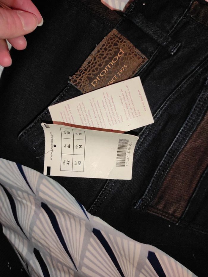 Jeans Promod t42 neuf bleu/noir - photo numéro 5
