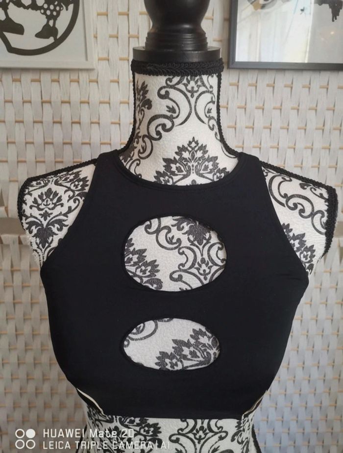 💕Jolie Haut de maillot de bain Vero Moda - Noir à découpes - femme TM / 38 💕 - photo numéro 3