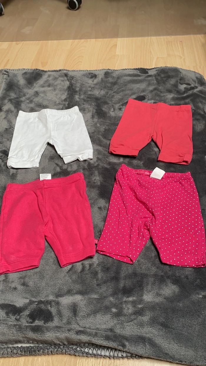 Lot de 4 legging court - 6 mois