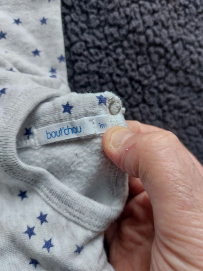 Pyjama épais Bout'chou taille 1 mois - photo numéro 3