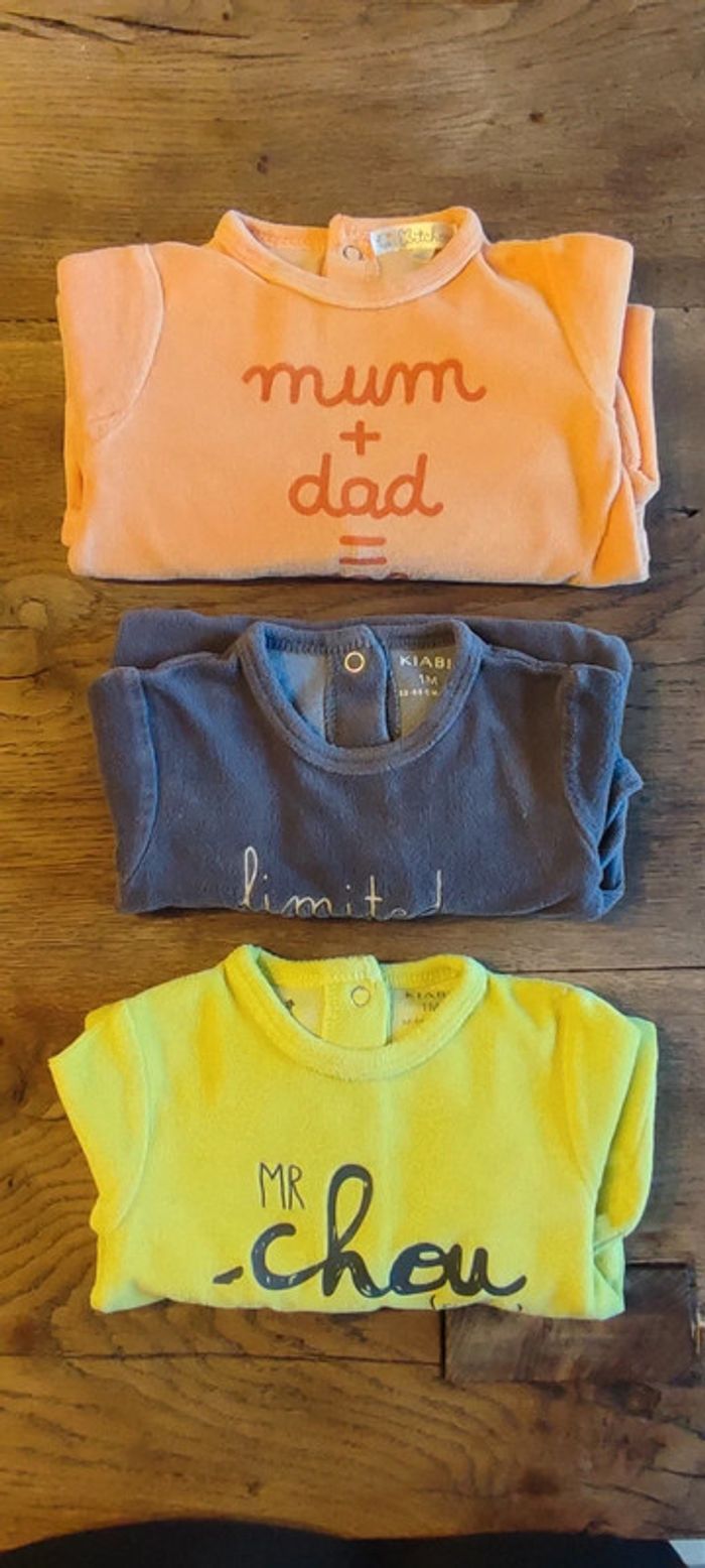 Lot 3 pyjamas 1 mois