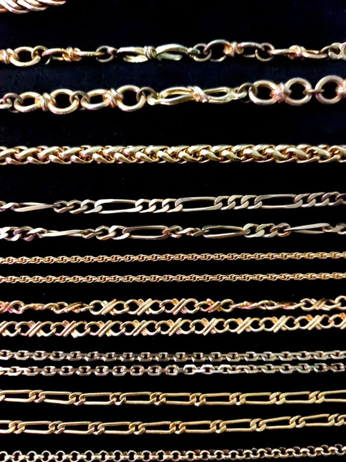 Lot de chaine en plaqué or vintage collier - photo numéro 5
