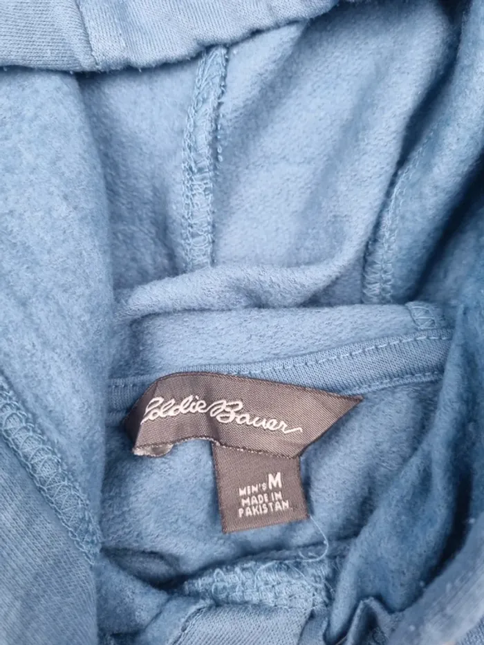 Sweat à capuche Eddie Bauer bleu – Taille M Homme (mesures en photos) - photo numéro 9