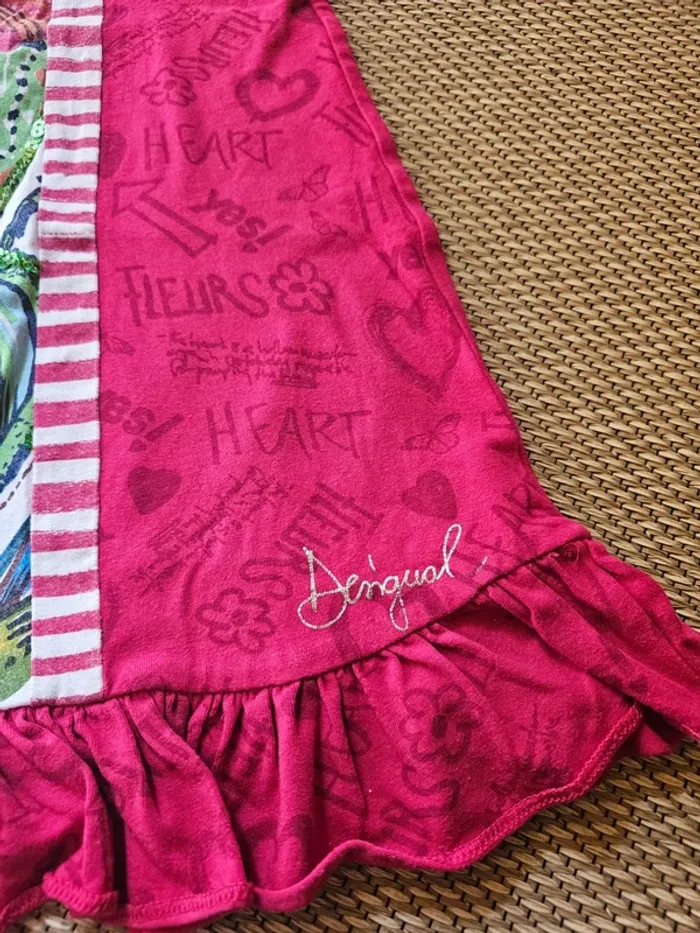 Magnifique robe fushia taille 9 ans désigual - photo numéro 2