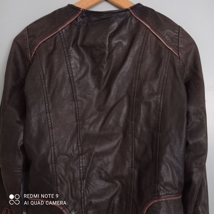 Blouson en cuir marron t38 Kookaï - photo numéro 4