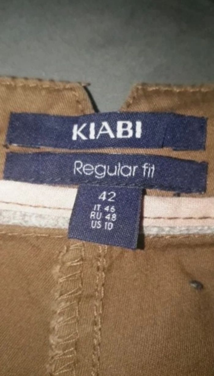 Jean marron 42 regular fit kiabi - photo numéro 5