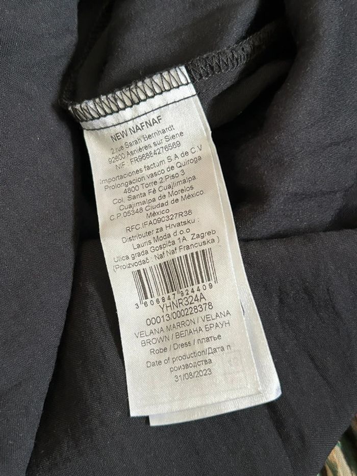 Robe imprimée avec manches 3/4 Naf Naf taille 40 jamais portée - photo numéro 16