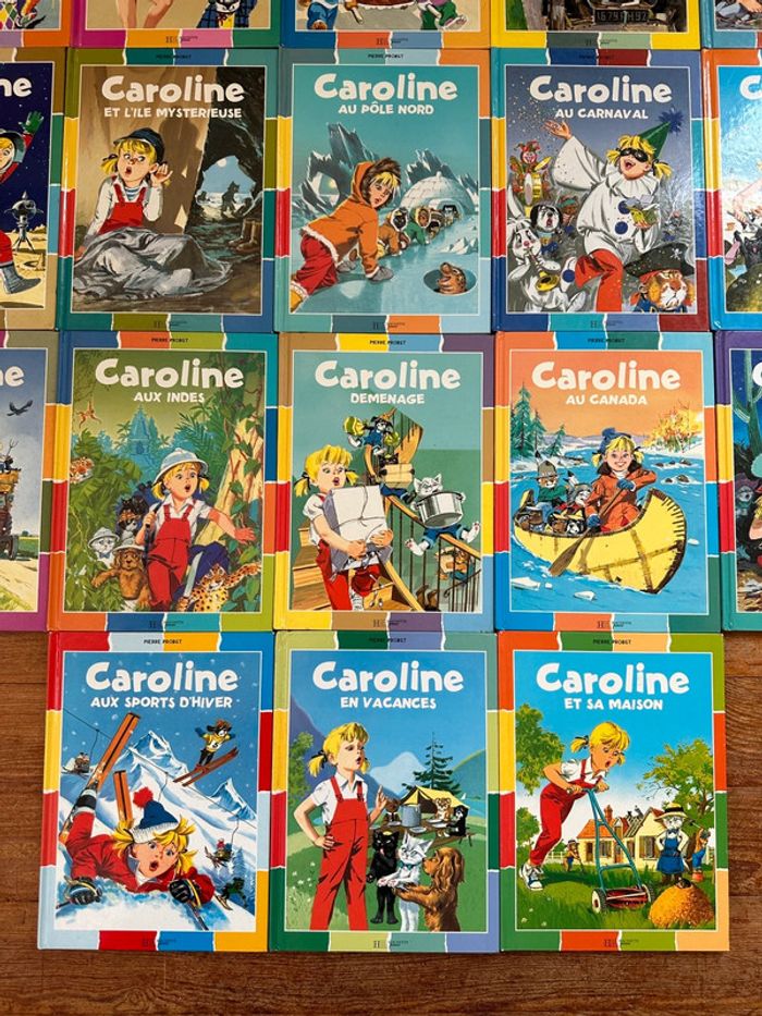 Lot de 18 livres Caroline édition couleurs bords damiers albums Pierre Probst - photo numéro 4