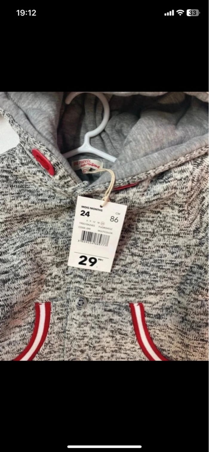 Veste garçon - neuf - DPAM - Taille 24 mois - photo numéro 2