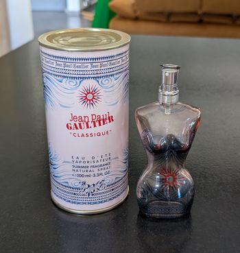 Flacon atomiseur vide + boite -Classique Tatoo de Jean Paul Gaultier 100 ml