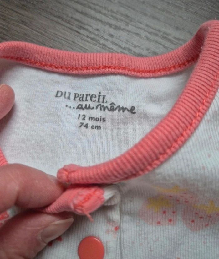 Combishort/pyjama short DPAM 12 mois - photo numéro 2