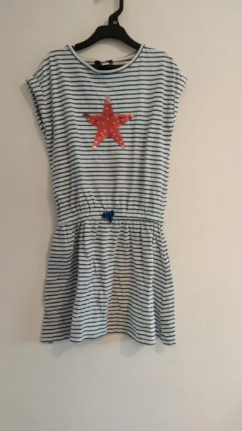 robe rayée manches courtes okaidi fille 10ans