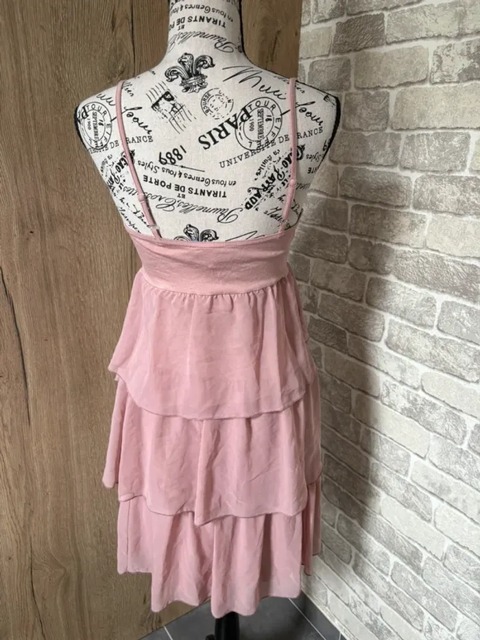 Robe bustier rose poudré romantique taille 36/38 - photo numéro 3
