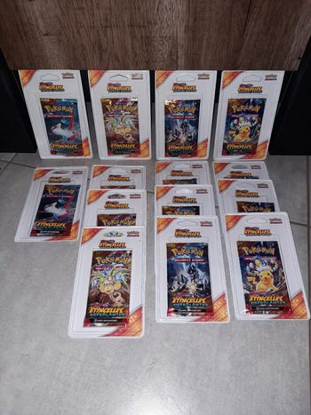 Carte Pokémon : Booster blister plastique EV8 Etincelles Déferlantes Pikachu défauts écarlate et violet neuf scellé fr